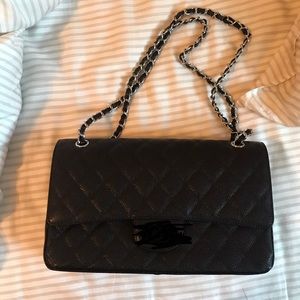 Maxi quilted black bag. Never used.